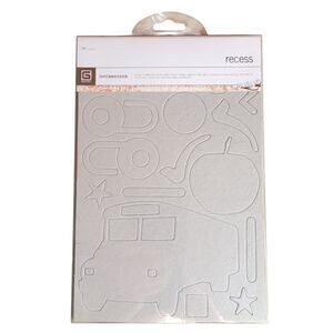 BasicGrey Undressed Recess Embellishments Self Adhesive Chipboard Scrapbooking‎